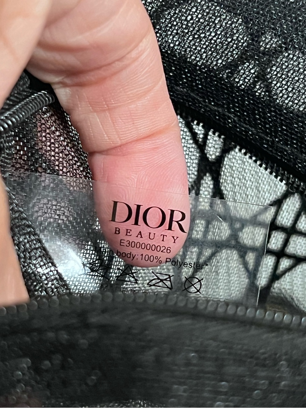 Dior 2025 Black Mesh Logo Cosmetic Case - Picture 6 of 6